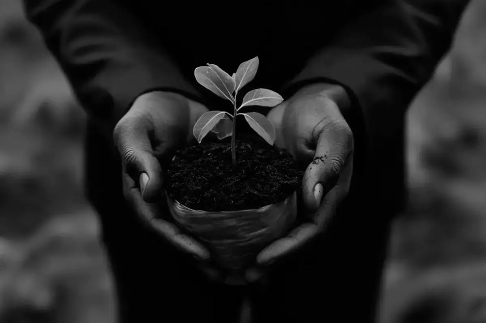 Best investment opportunities in nature for 2025_A man working in a tree nursery holding a seedling_visual 3-3 1