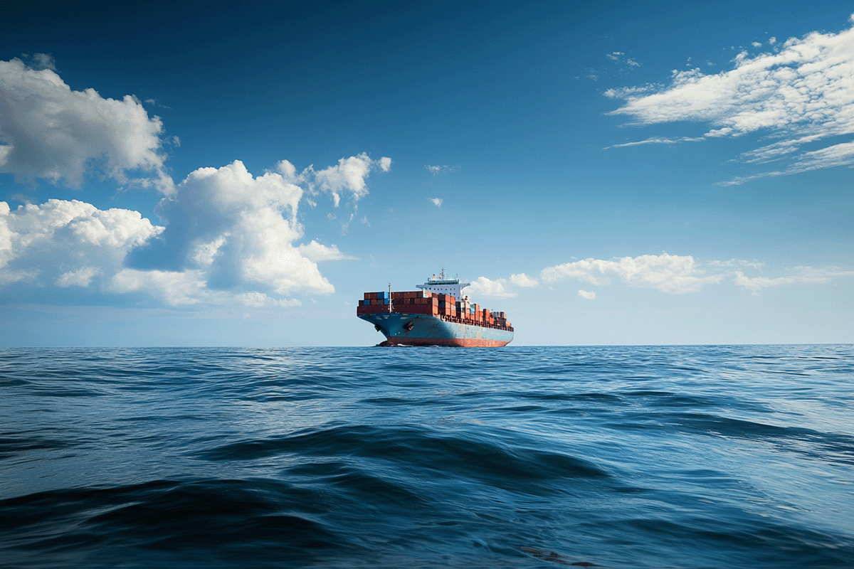 Carbon footprints explained_ impact and reporting_A supply cargo ship in open waters_visual 2-1