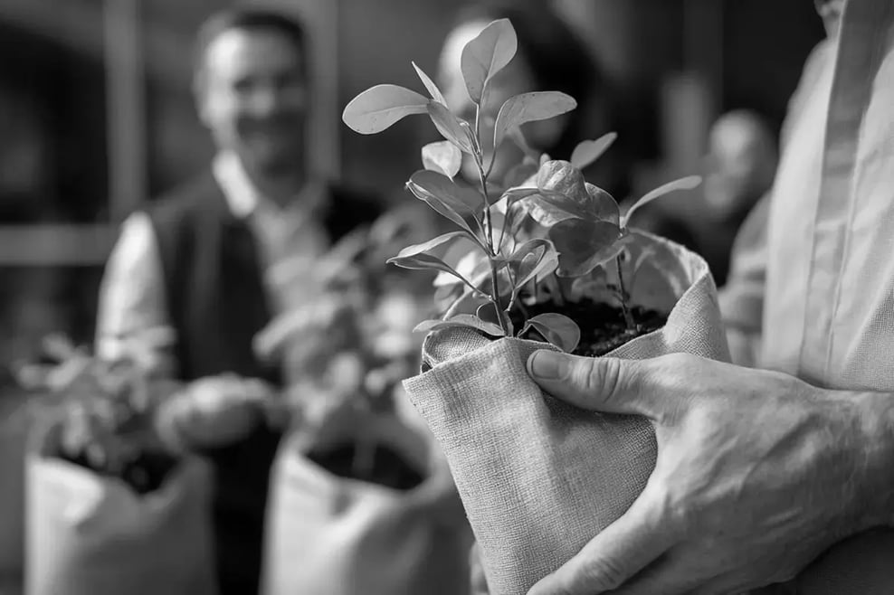 How investors can build a tariff-proof portfolio_Close-up of a businessman holding a tree seedling_visual 4 1