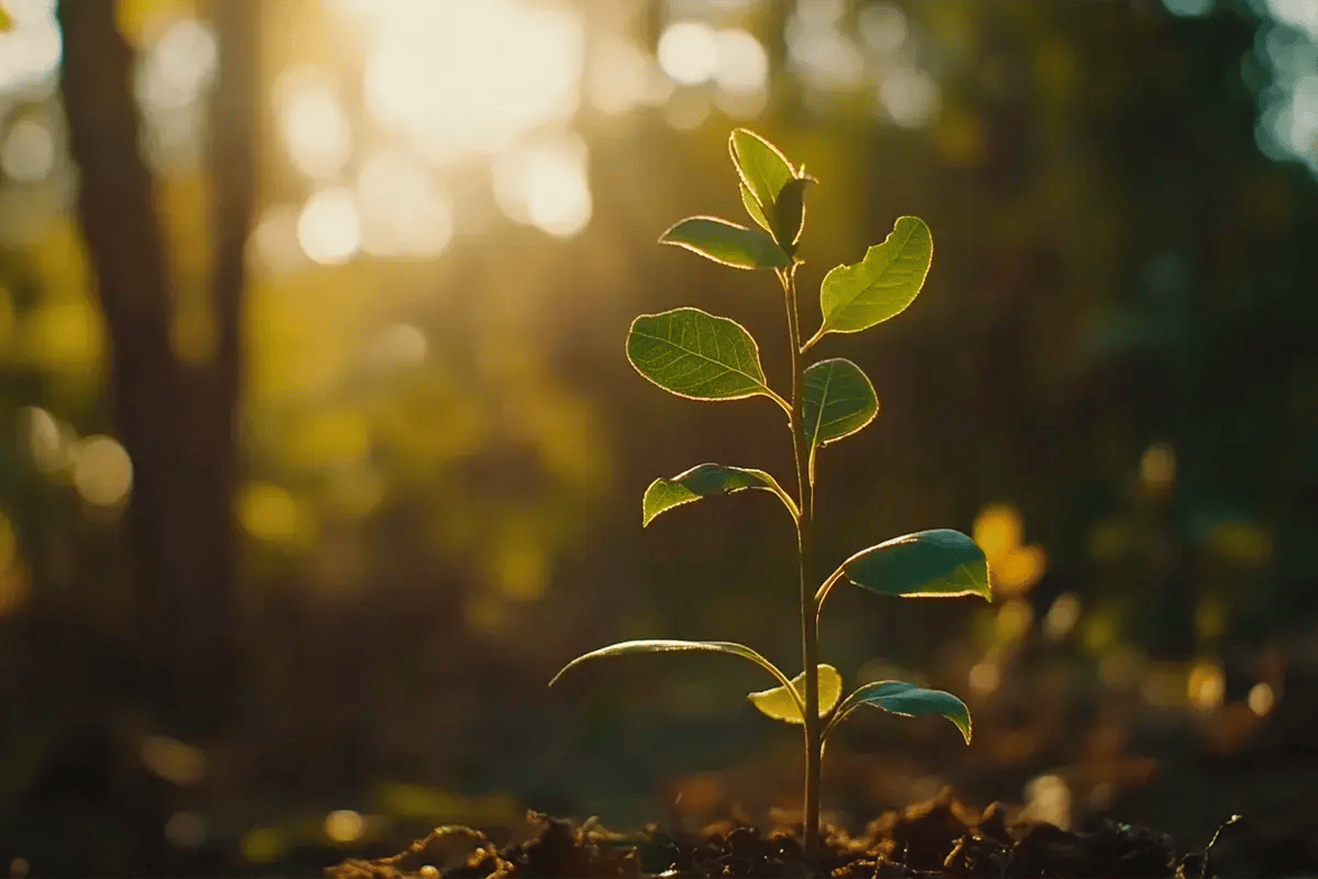 How investors can navigate stock market crashes_A close-up of a young tree seedling growing in a forest_visual 7