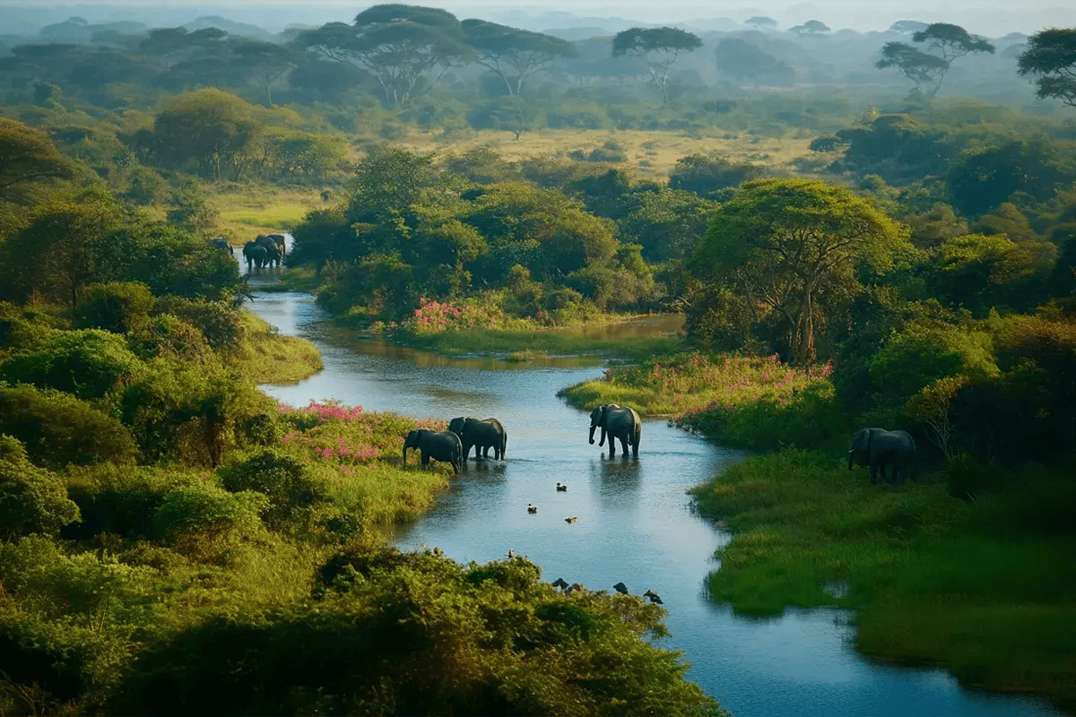 Trumps 7 new policies what they could mean for the voluntary carbon market_Aerial view of a biodiverse forest in Africa_visual 3