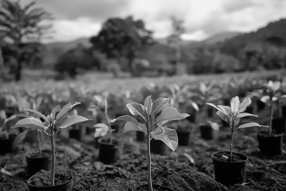 Why carbon credit prices will rise__Tree seedlings in a tree nursery_visual 2 1